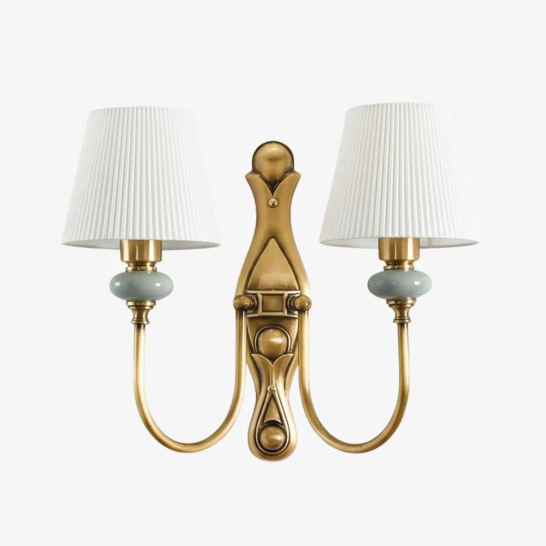 Ceramic and Fabric Wall Light