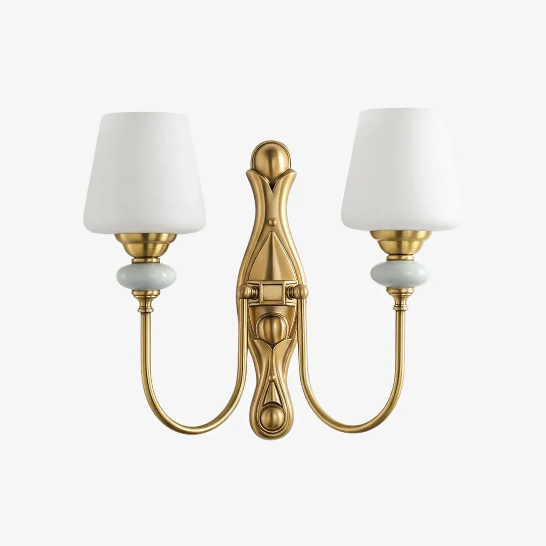 Ceramic and Fabric Wall Light