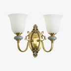 Ceramic and Fabric Wall Light