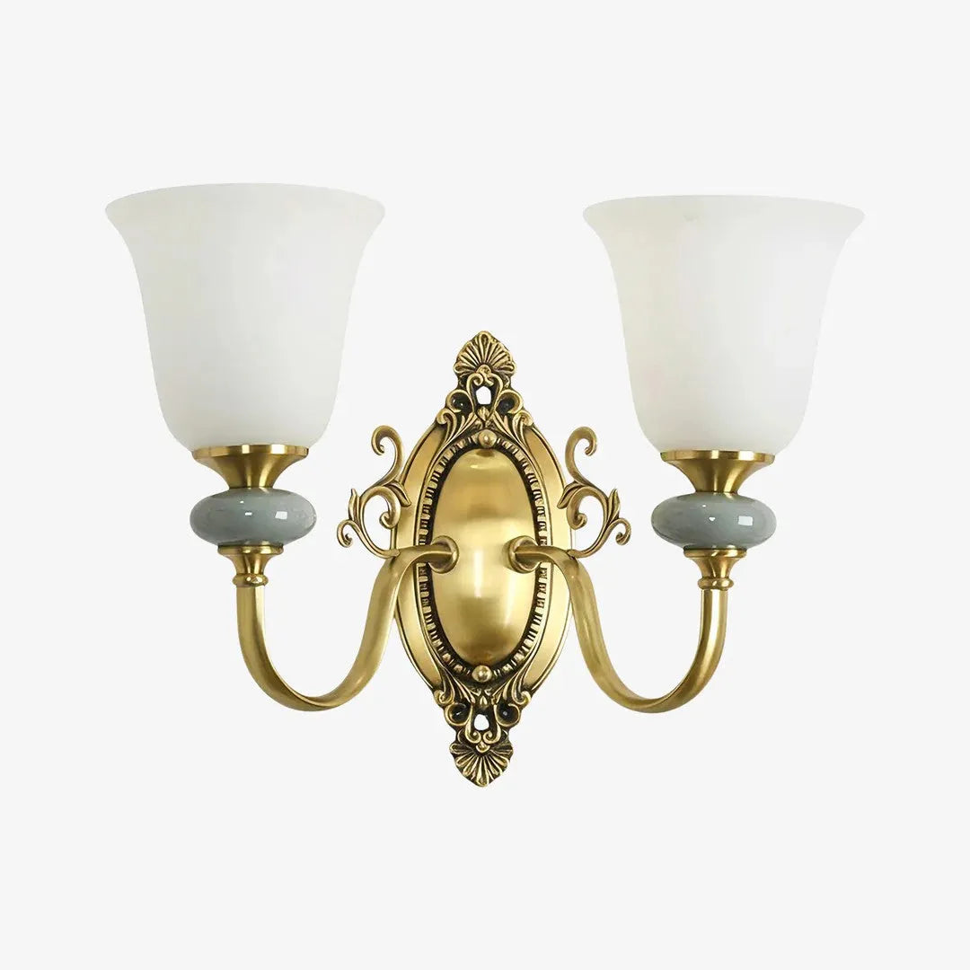 Ceramic and Fabric Wall Light