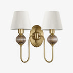 Ceramic and Fabric Wall Light