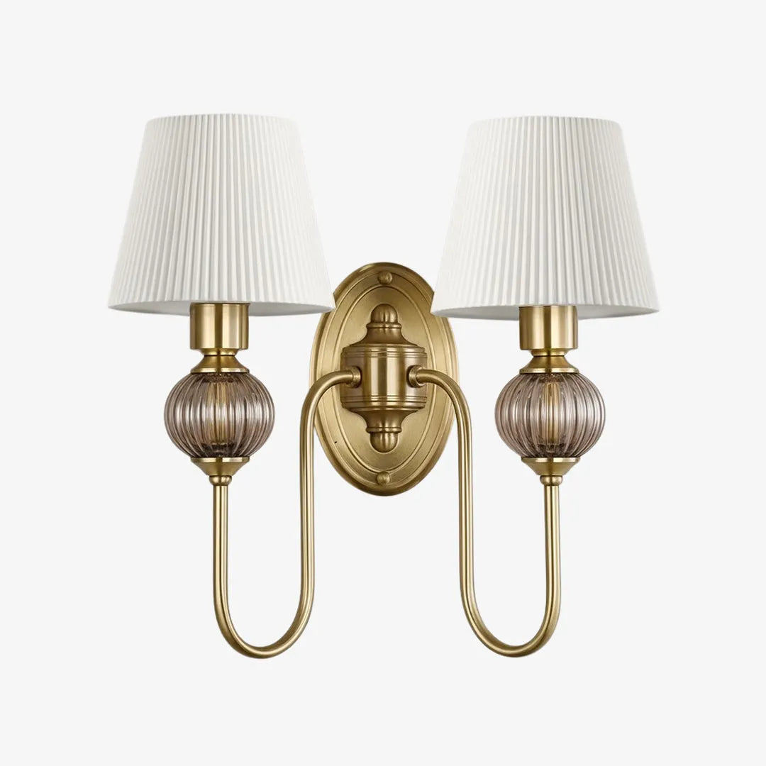 Ceramic and Fabric Wall Light