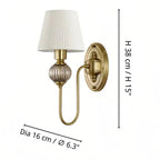 Ceramic and Fabric Wall Light
