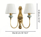 Ceramic and Fabric Wall Light