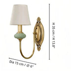 Ceramic and Fabric Wall Light