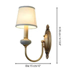 Ceramic and Fabric Wall Light