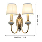 Ceramic and Fabric Wall Light