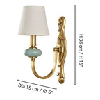 Ceramic and Fabric Wall Light