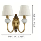 Ceramic and Fabric Wall Light