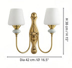 Ceramic and Fabric Wall Light