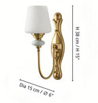 Ceramic and Fabric Wall Light