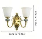 Ceramic and Fabric Wall Light