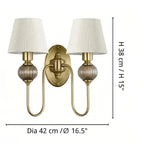 Ceramic and Fabric Wall Light