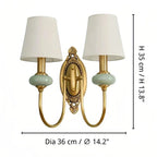 Ceramic and Fabric Wall Light