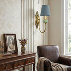 Ceramic and Fabric Wall Light