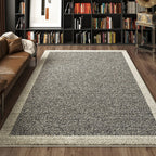 Charcoal Herringbone Large Area Rug