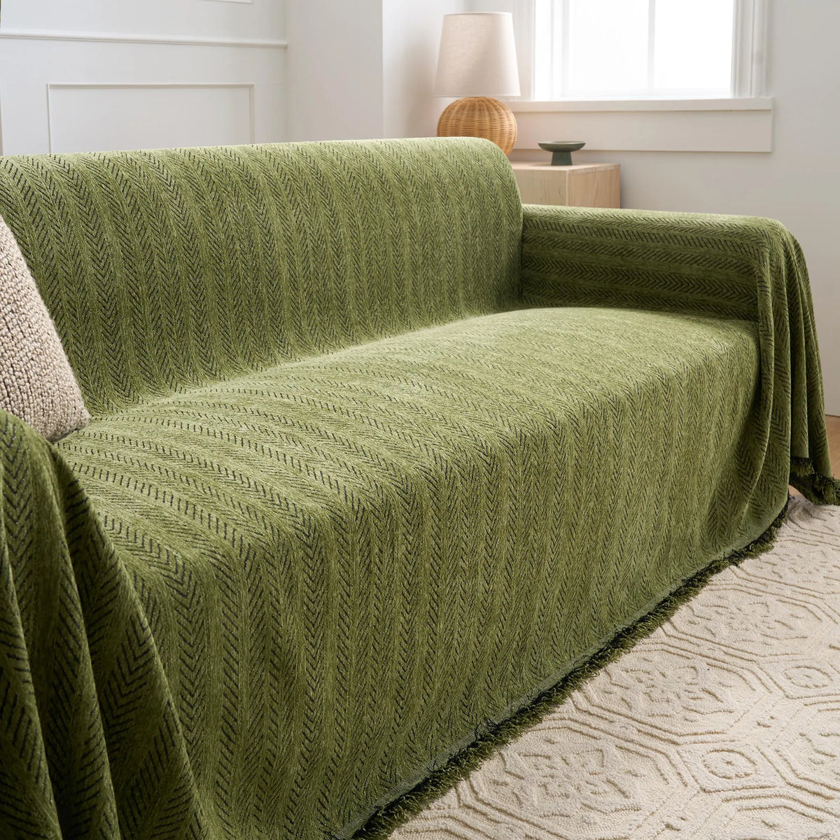 Chevron Herringbone Sofa Throw