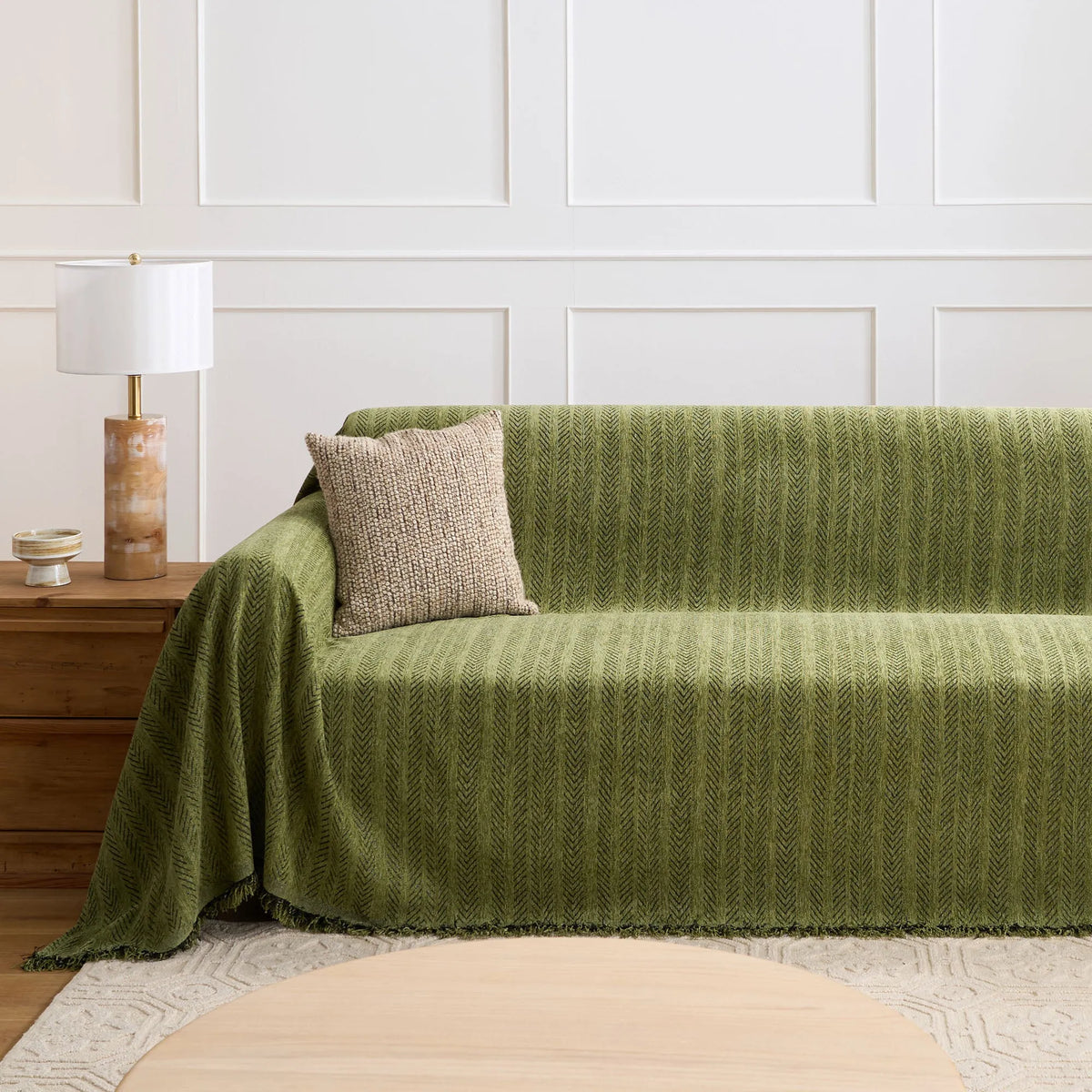 Chevron Herringbone Sofa Throw