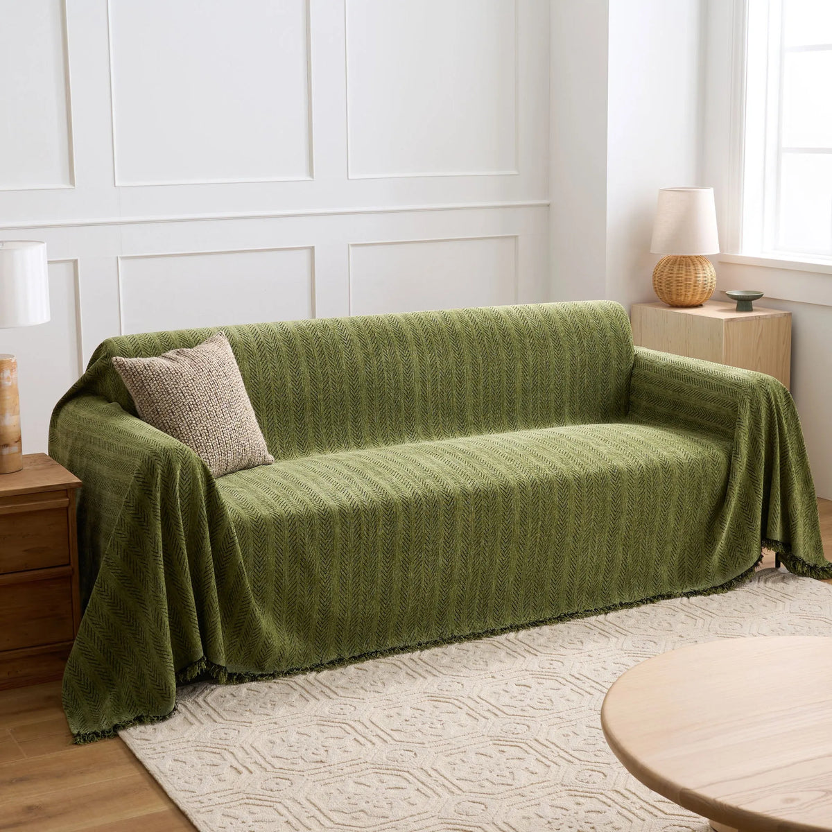 Chevron Herringbone Sofa Throw