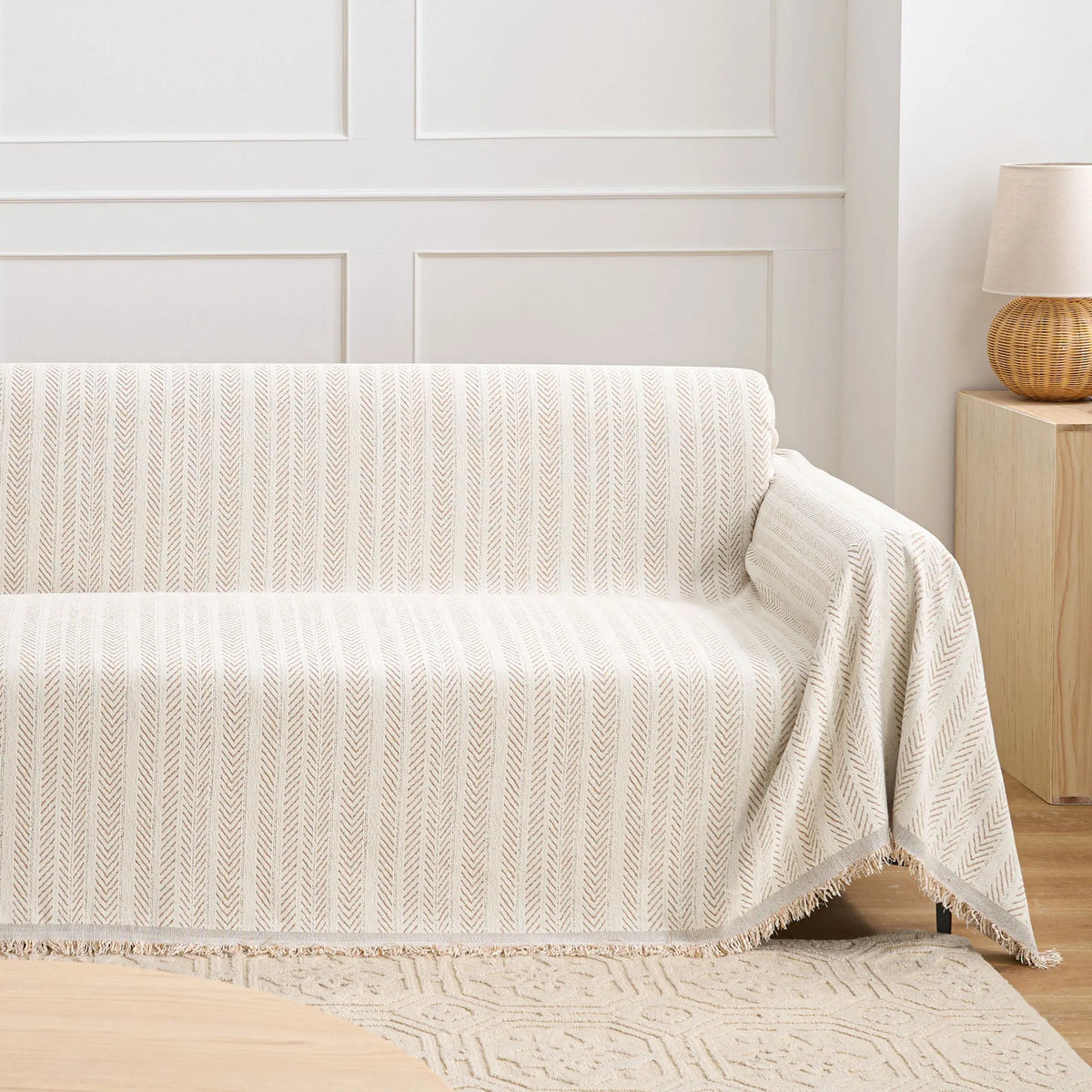 Chevron Herringbone Sofa Throw