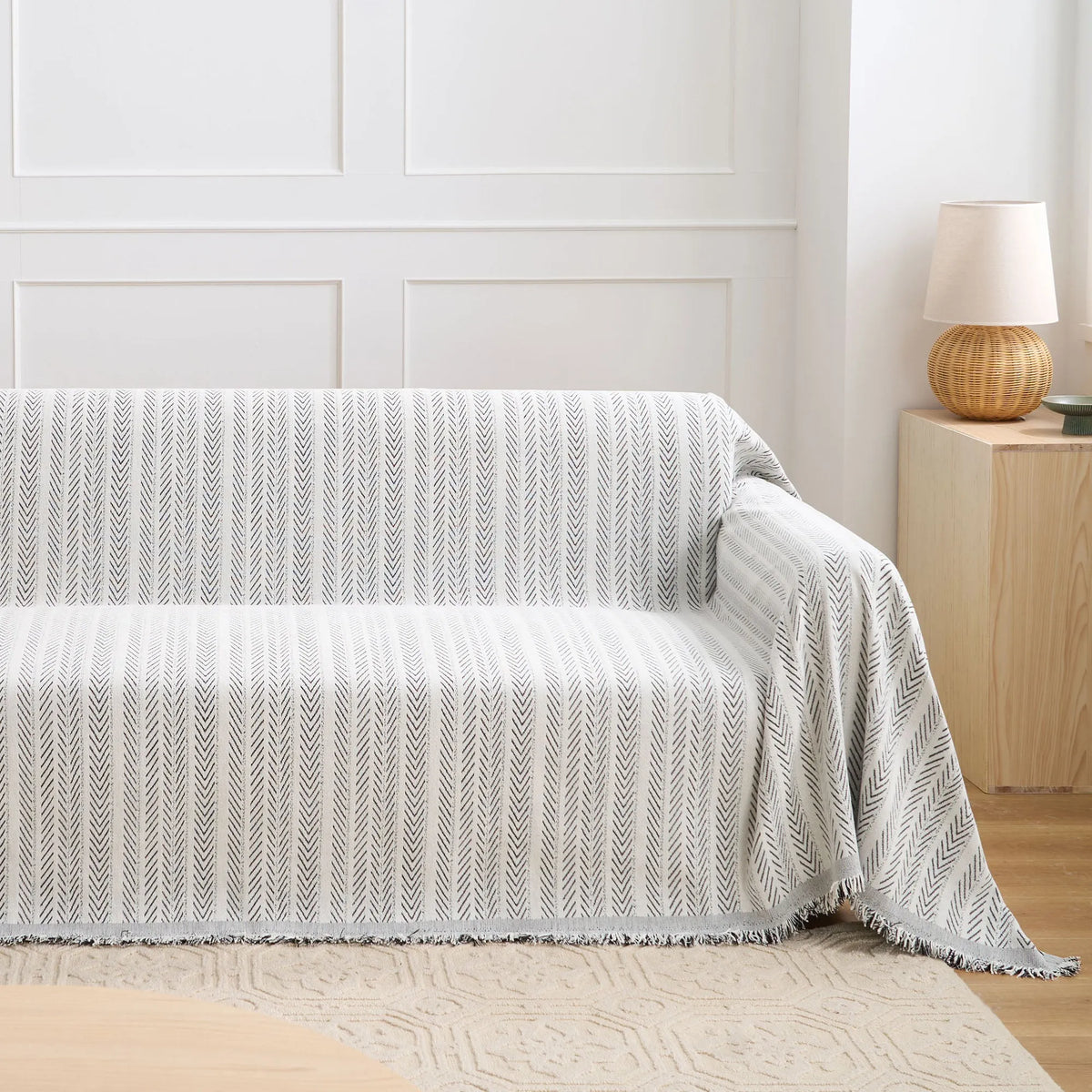 Chevron Herringbone Sofa Throw