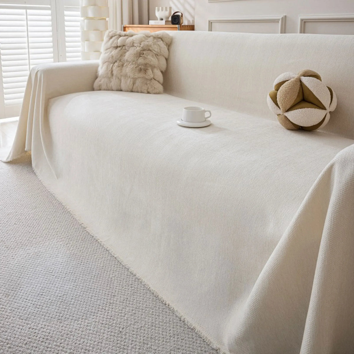 Classic Herringbone Thick Chenille Throw