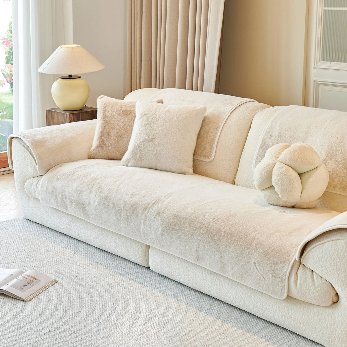 Classic Mink Plush Seat Cover