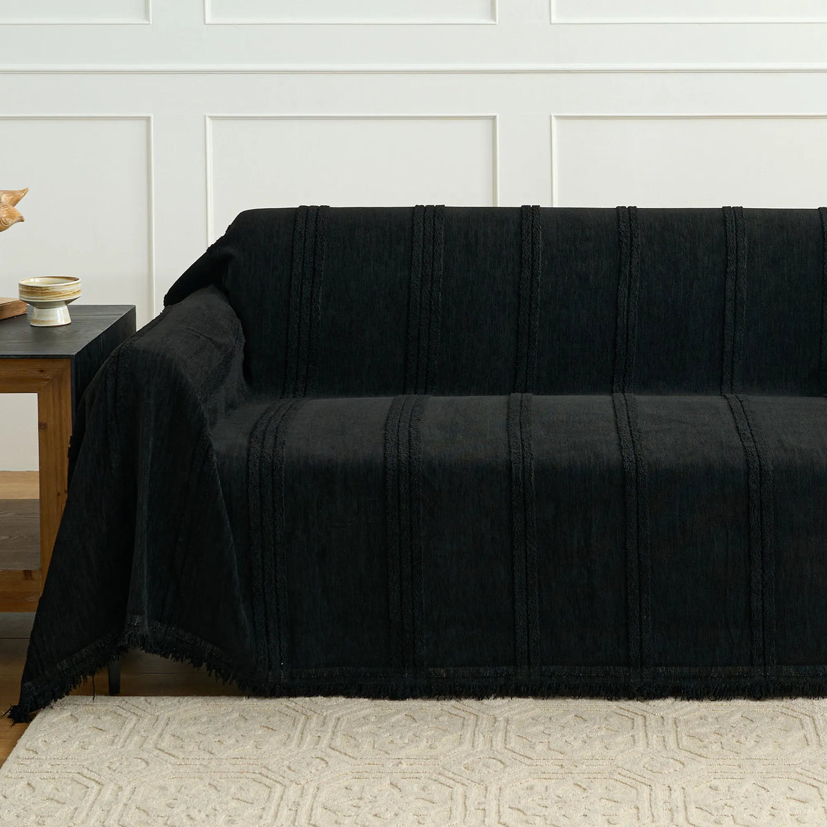 Classic Stripe Chenille Sofa Cover