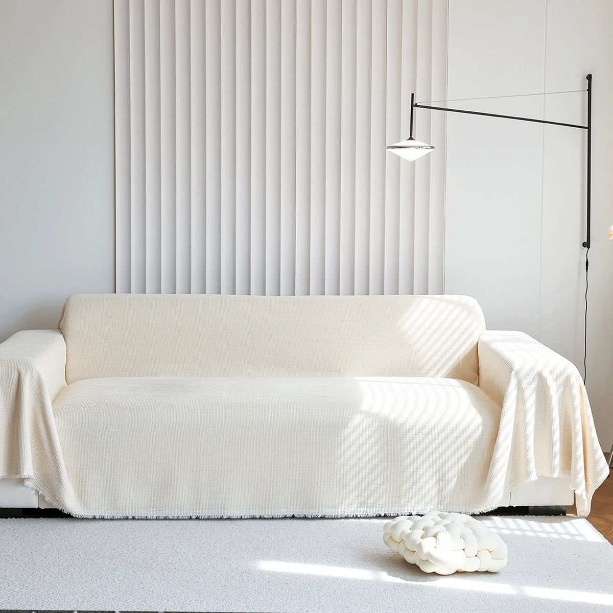 Classic Weave Patterned Sofa Throw