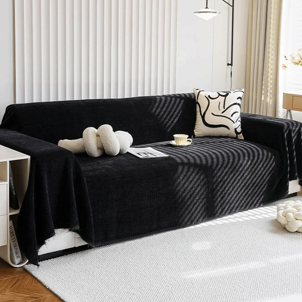 Classic Weave Patterned Sofa Throw