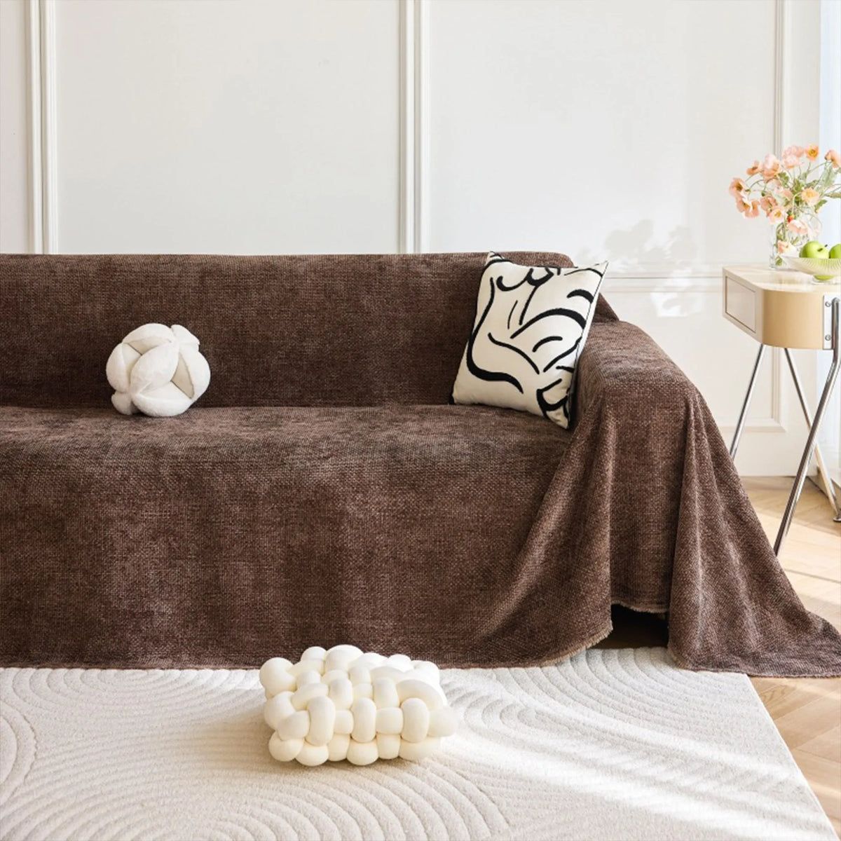 Classic Weave Patterned Sofa Throw