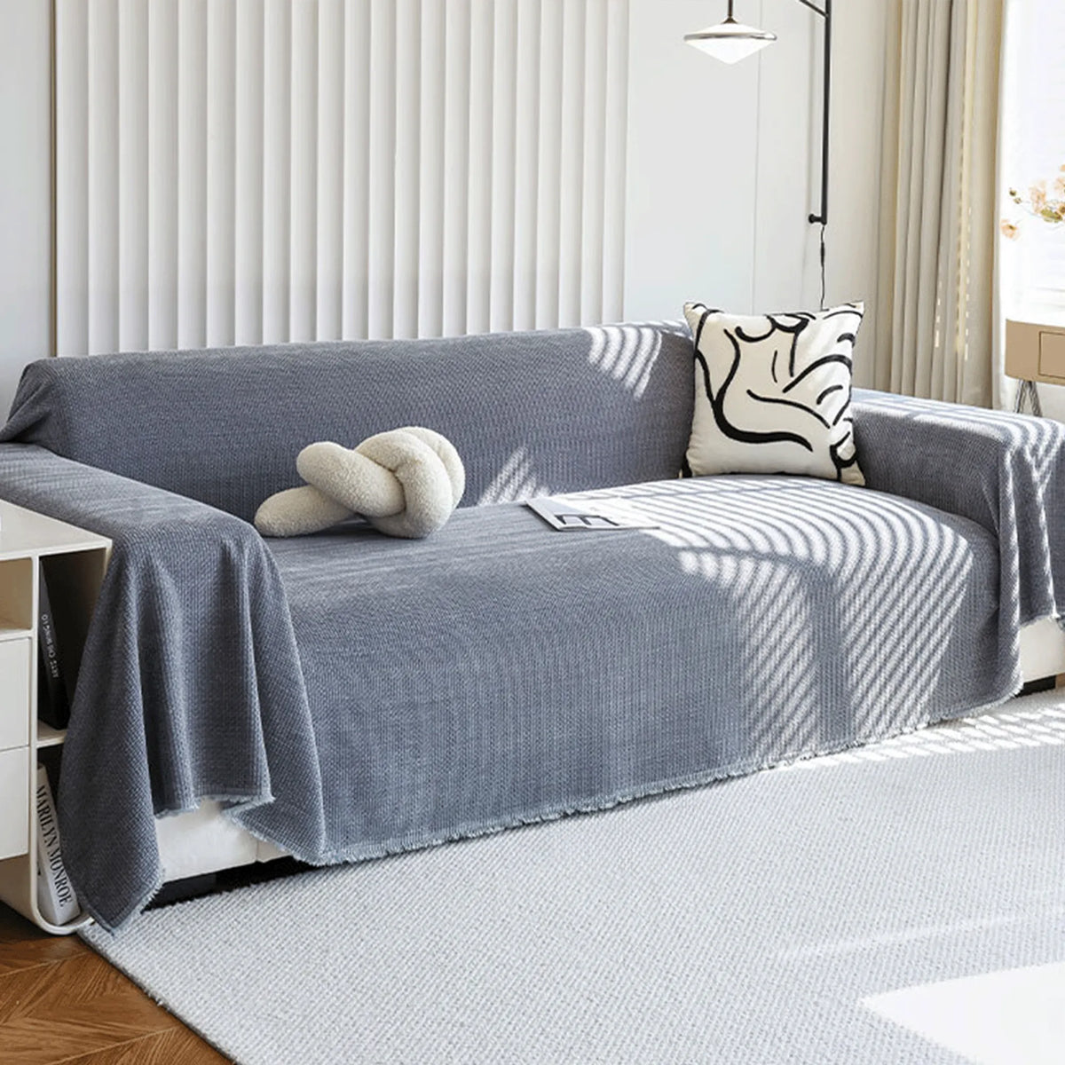 Classic Weave Patterned Sofa Throw