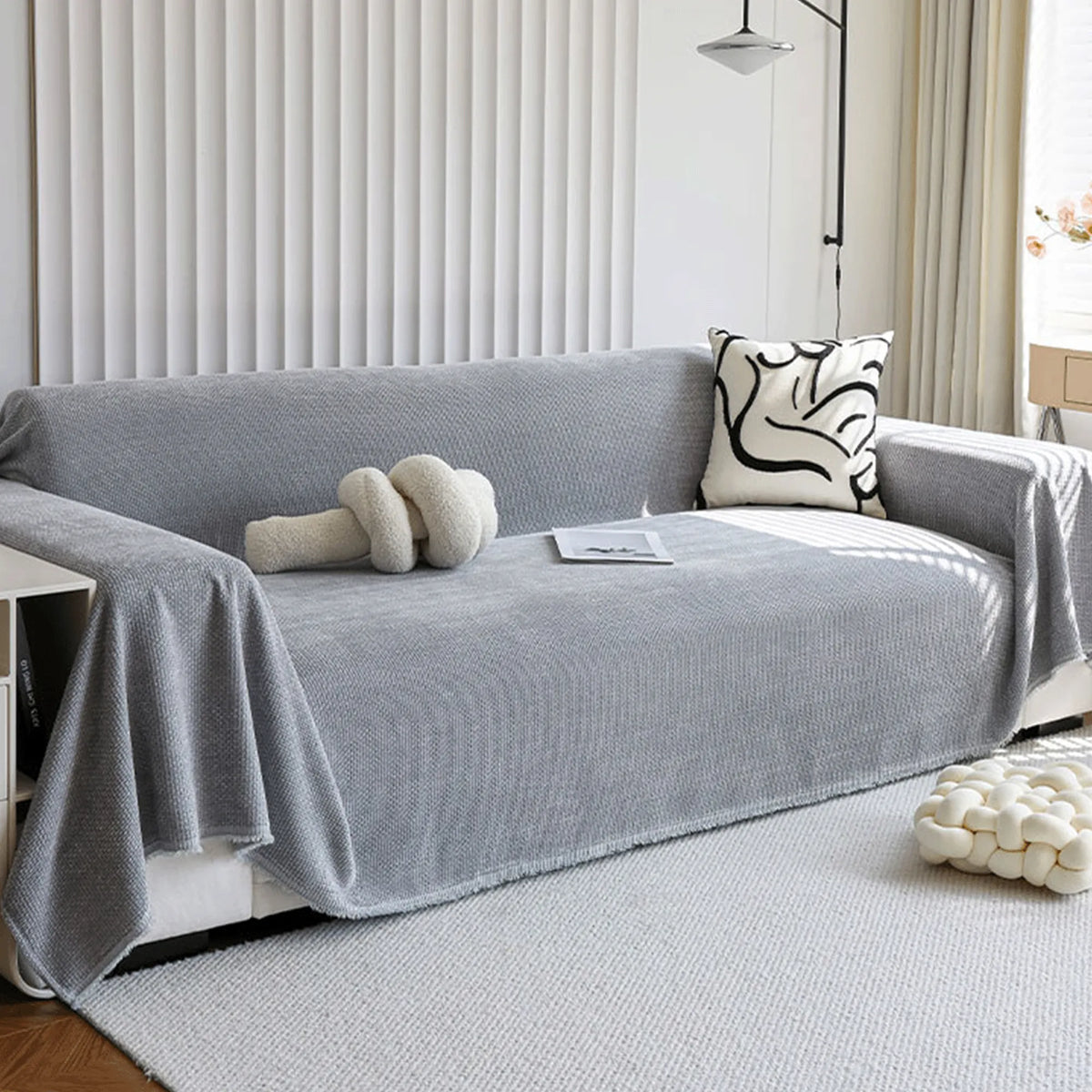 Classic Weave Patterned Sofa Throw