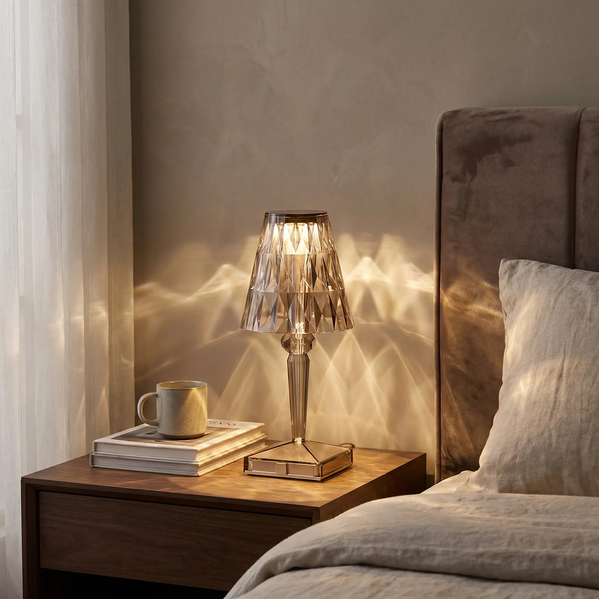 Clear Crystal Touch Table Lamp