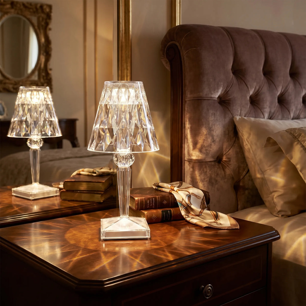 Clear Crystal Touch Table Lamp