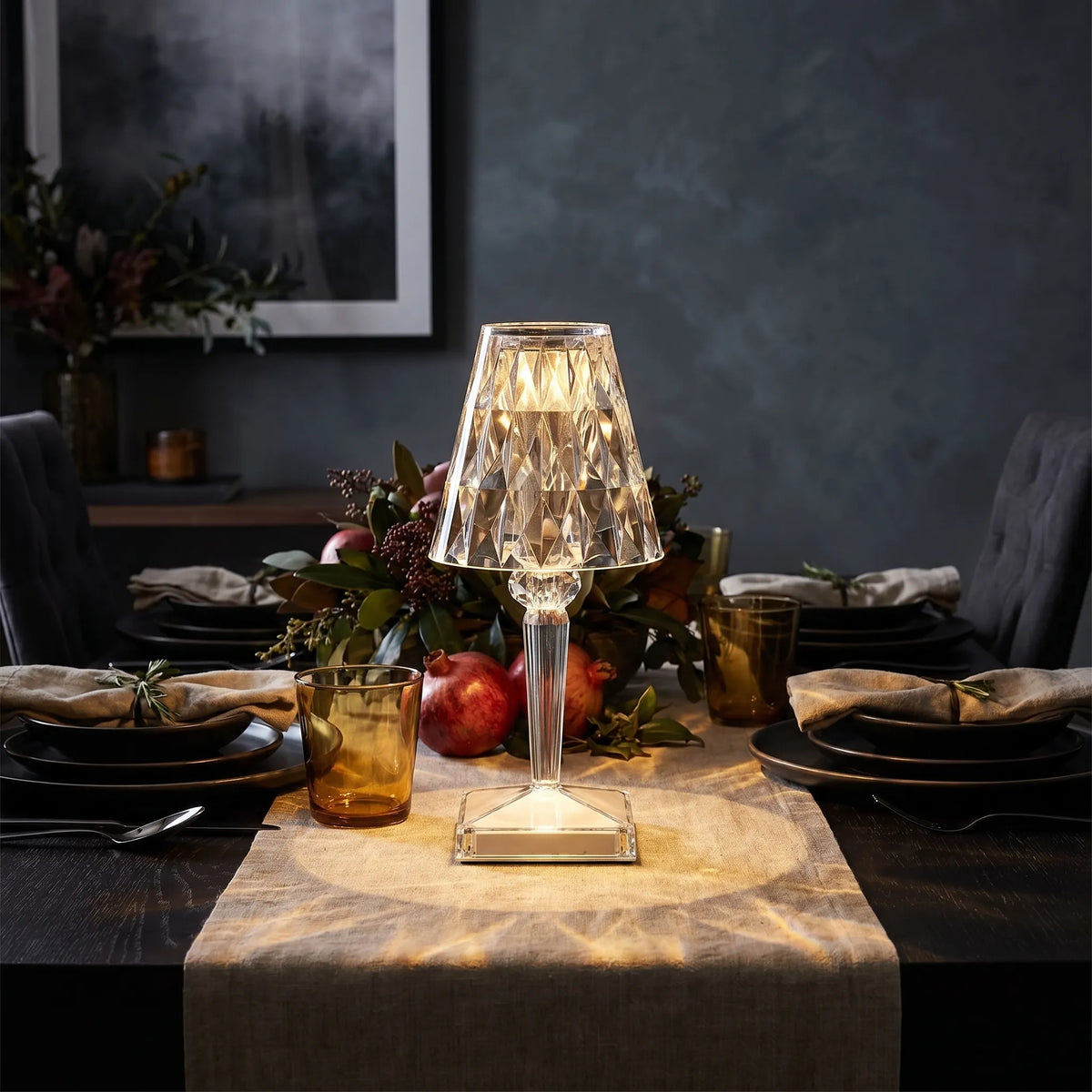 Clear Crystal Touch Table Lamp