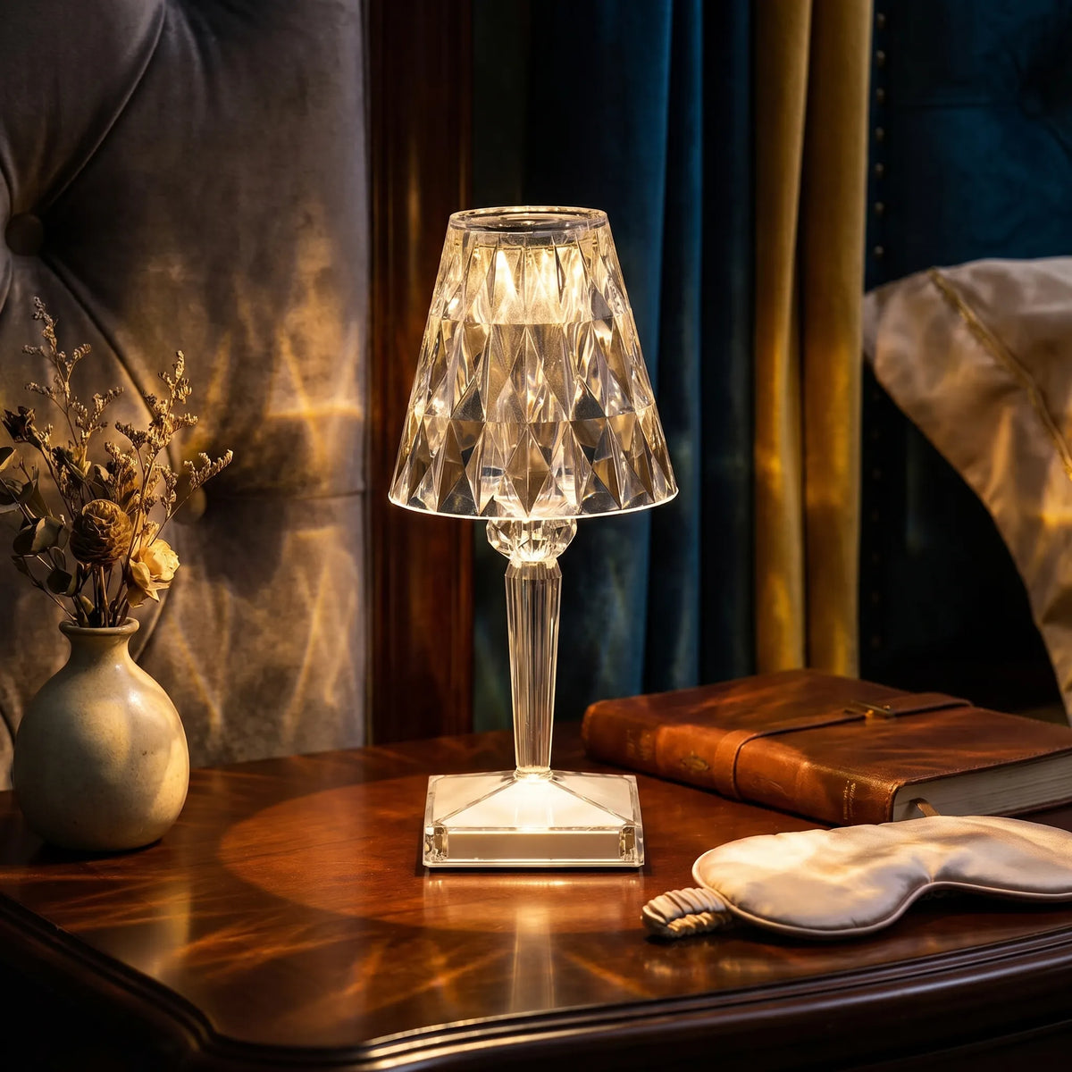 Clear Crystal Touch Table Lamp