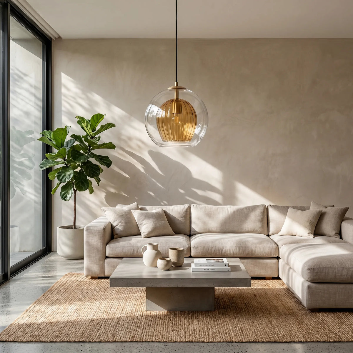 Clear Glass Globe Pendant, G4 LED