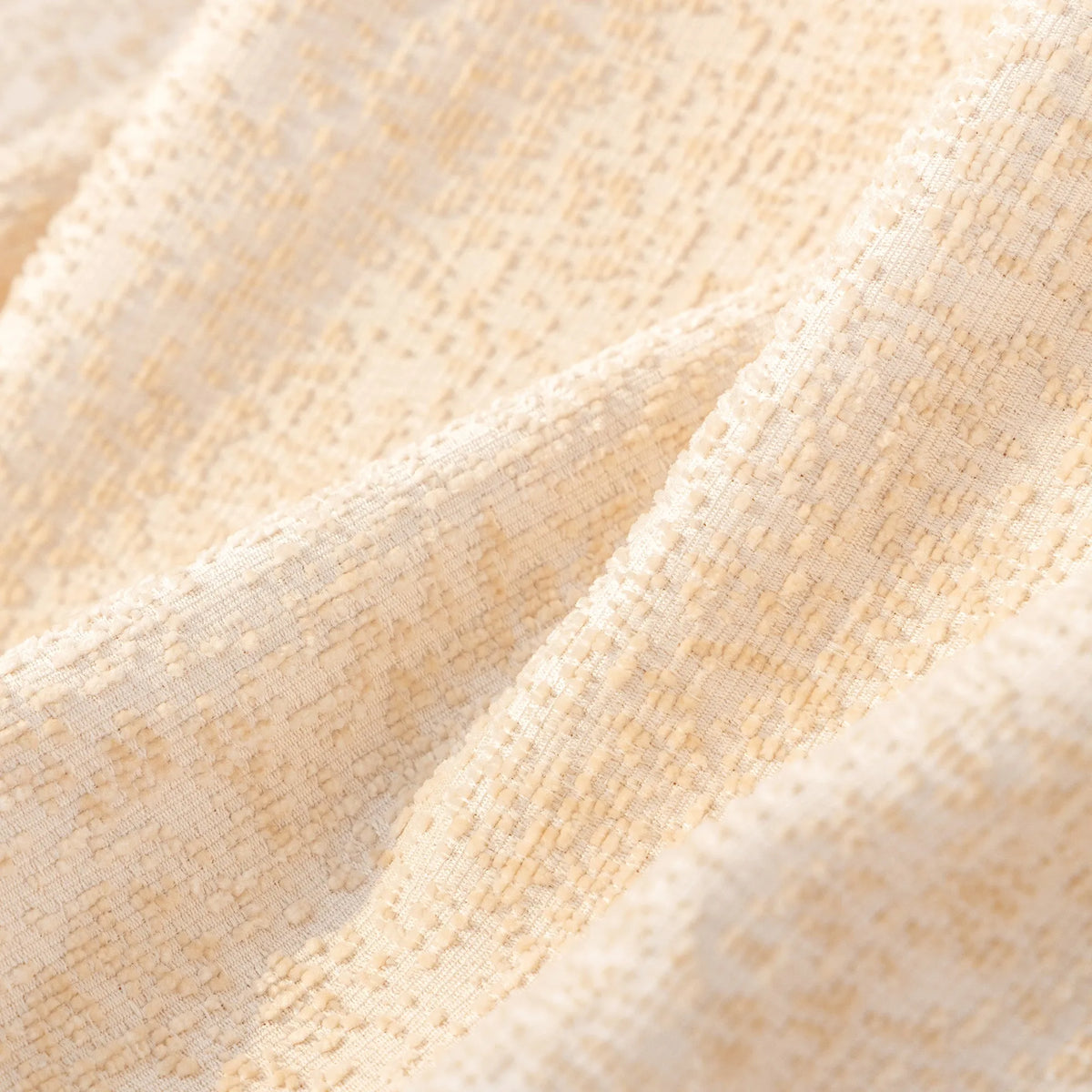 Coconut Cream Patterned Sofa Throw