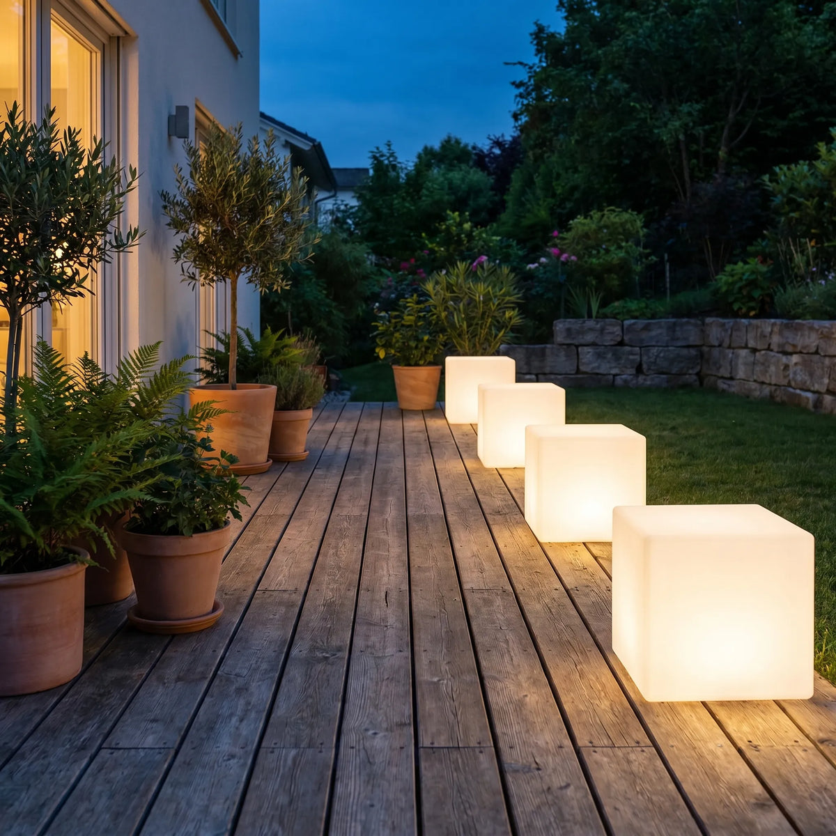 Colour Changing Cube Garden Light