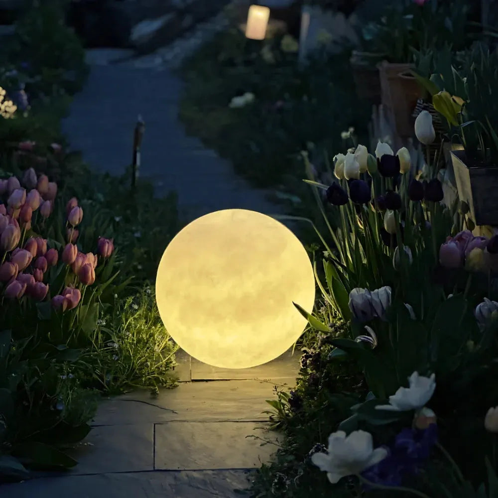 Colour Changing Moon Garden Light
