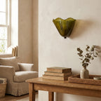 Coloured Frosted Glass Wall Lamp