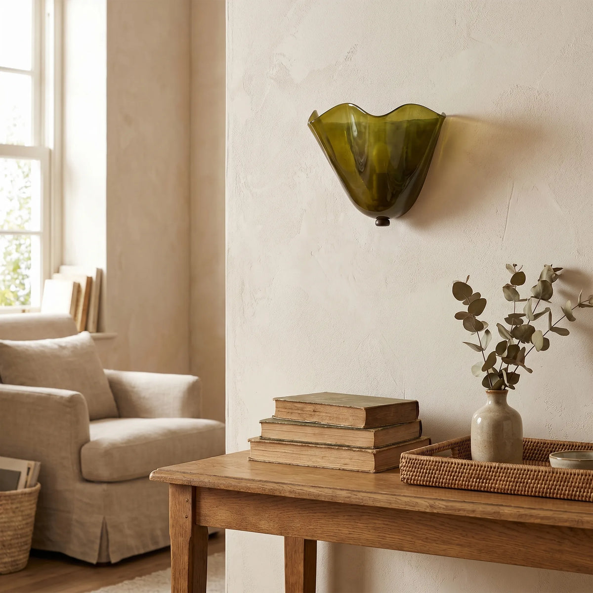 Coloured Frosted Glass Wall Lamp
