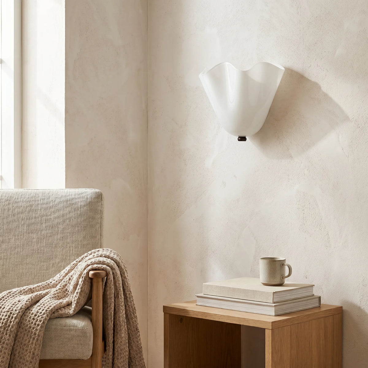 Coloured Frosted Glass Wall Lamp