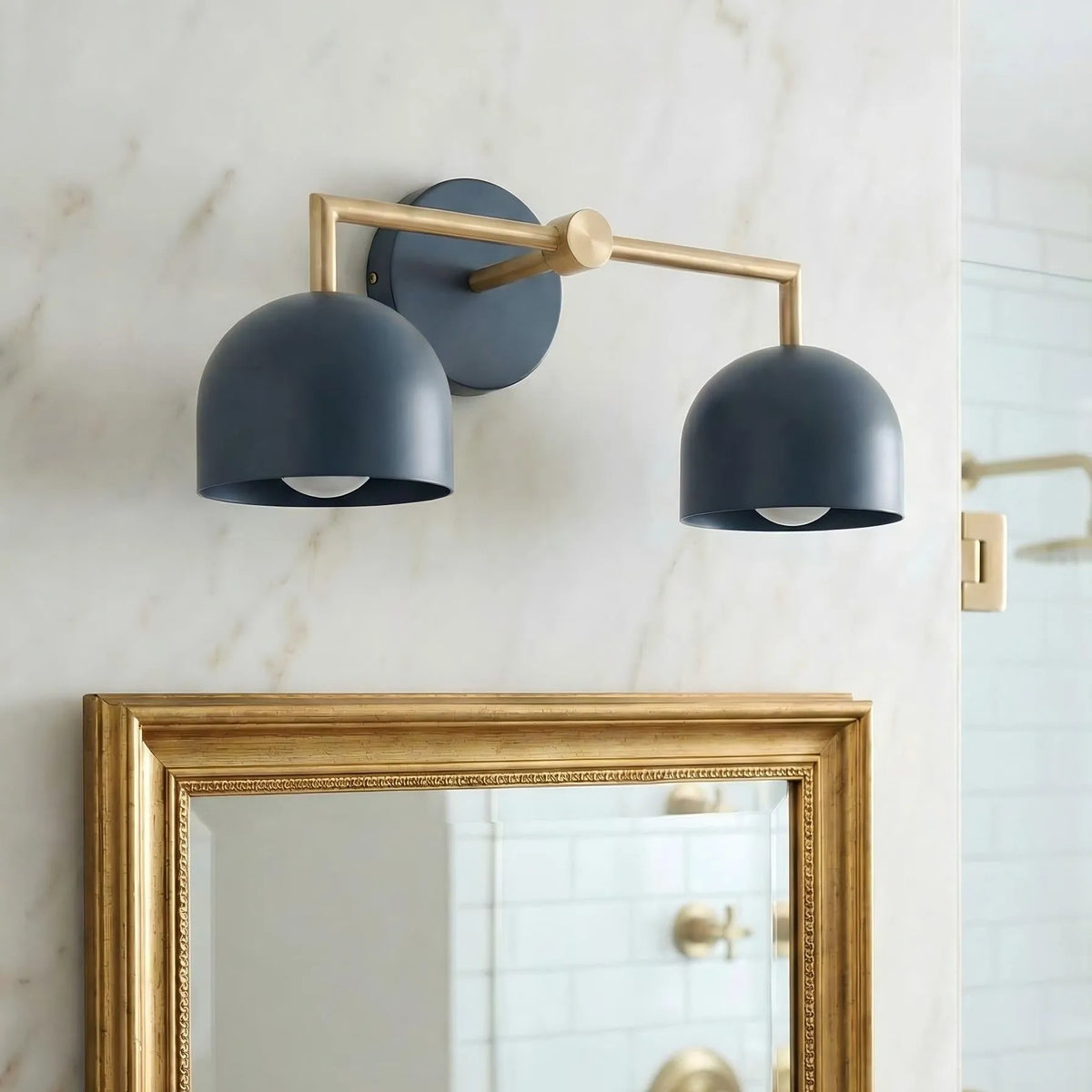Colourful Dome Mirror Wall Light