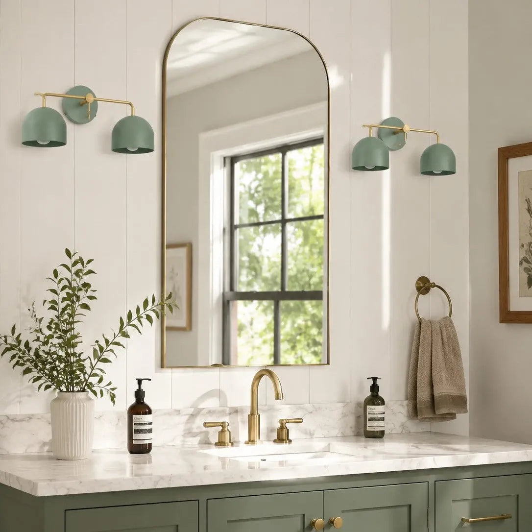 Colourful Dome Mirror Wall Light