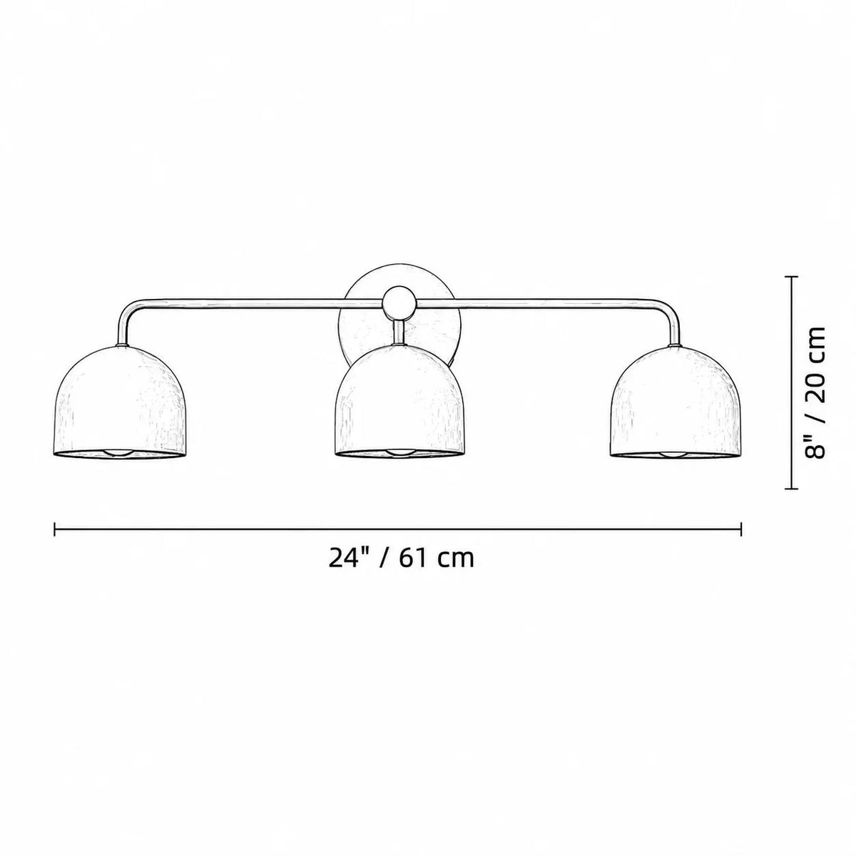 Colourful Dome Mirror Wall Light