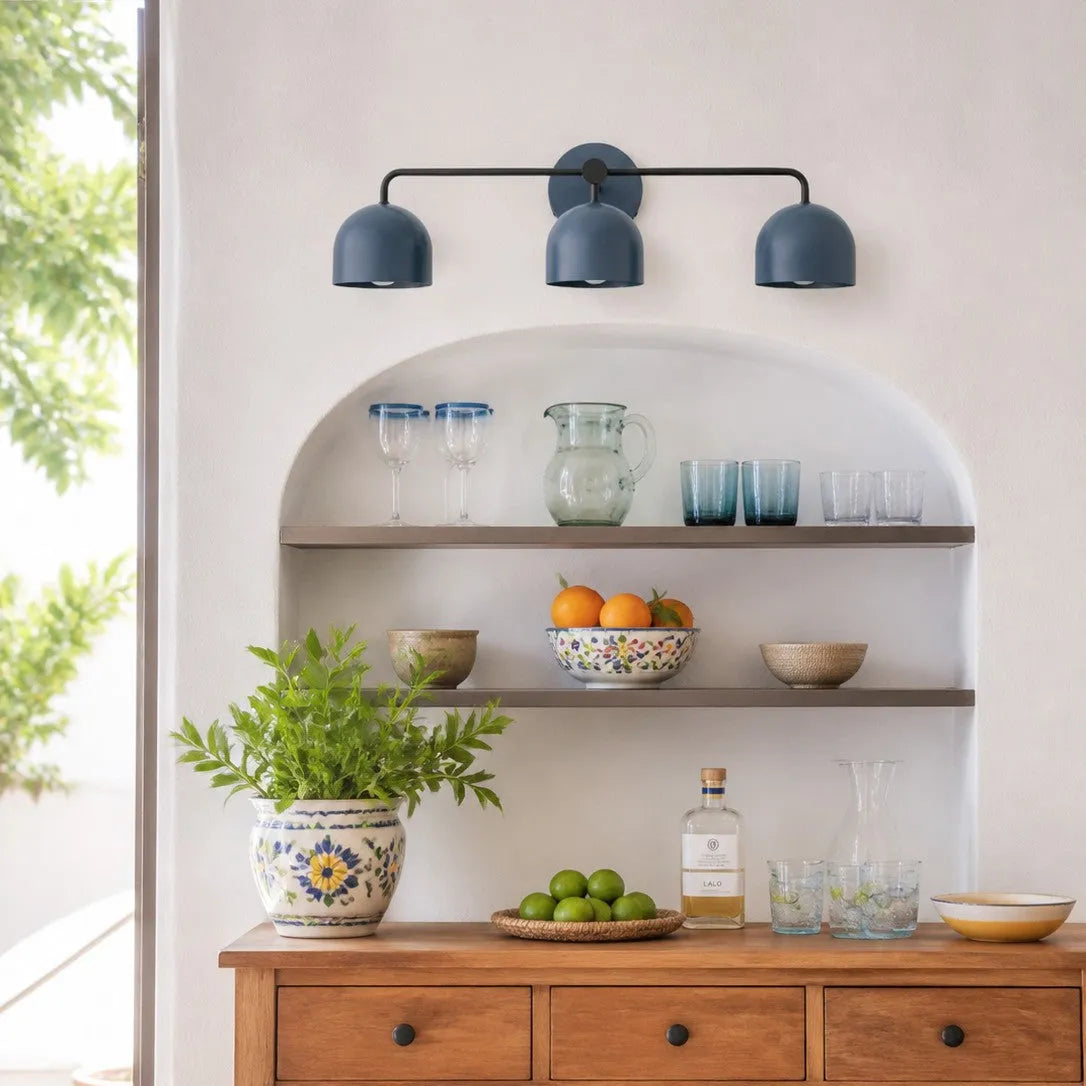 Colourful Dome Mirror Wall Light