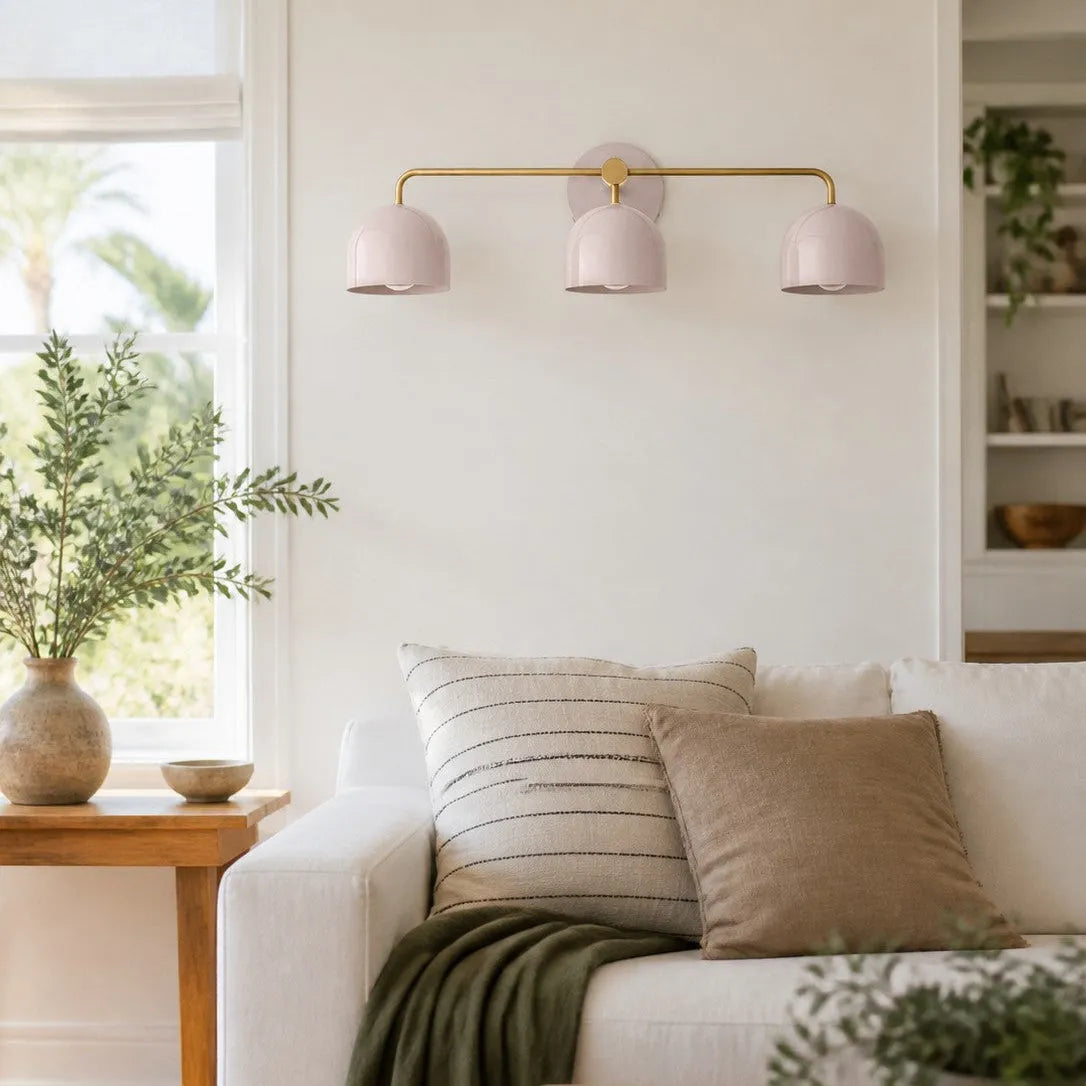 Colourful Dome Mirror Wall Light