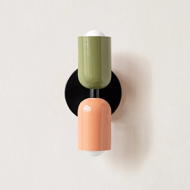 Colourful Hand Blown Glass Wall Light